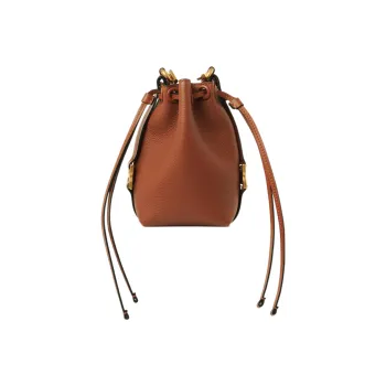 Chloe Grain Calfskin Shoulder Bag, Crossbody Bag Extra Mini Women's Brown Yellow