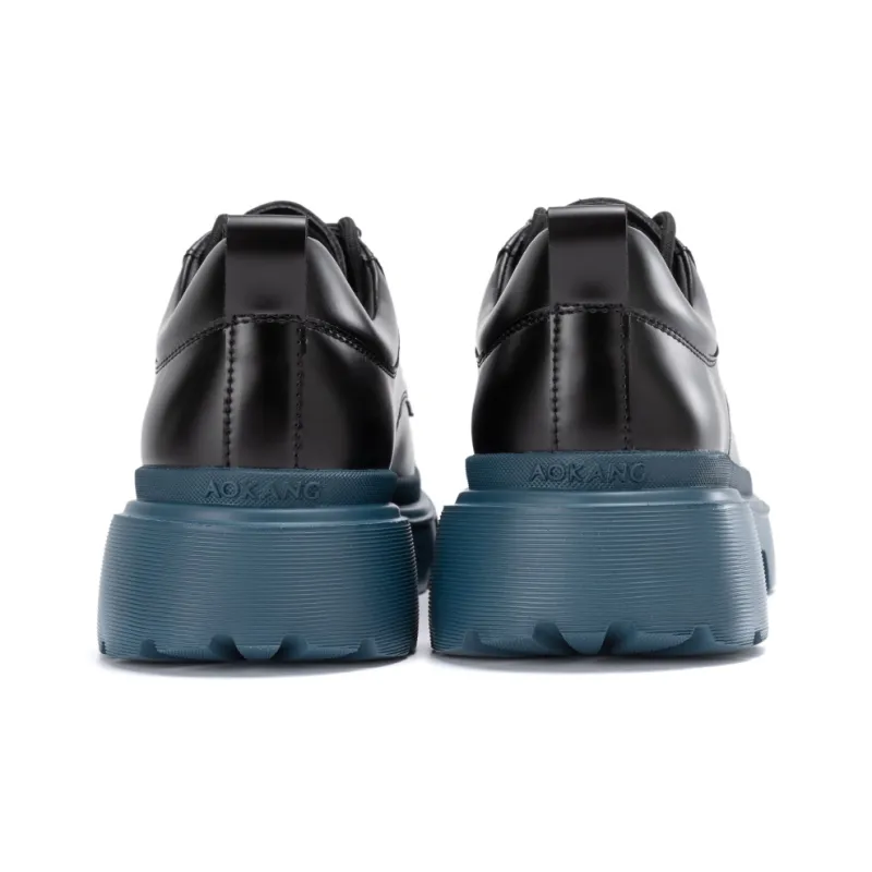 AOKANG Platform Shoes 4.1cm Women's Black Blue-4