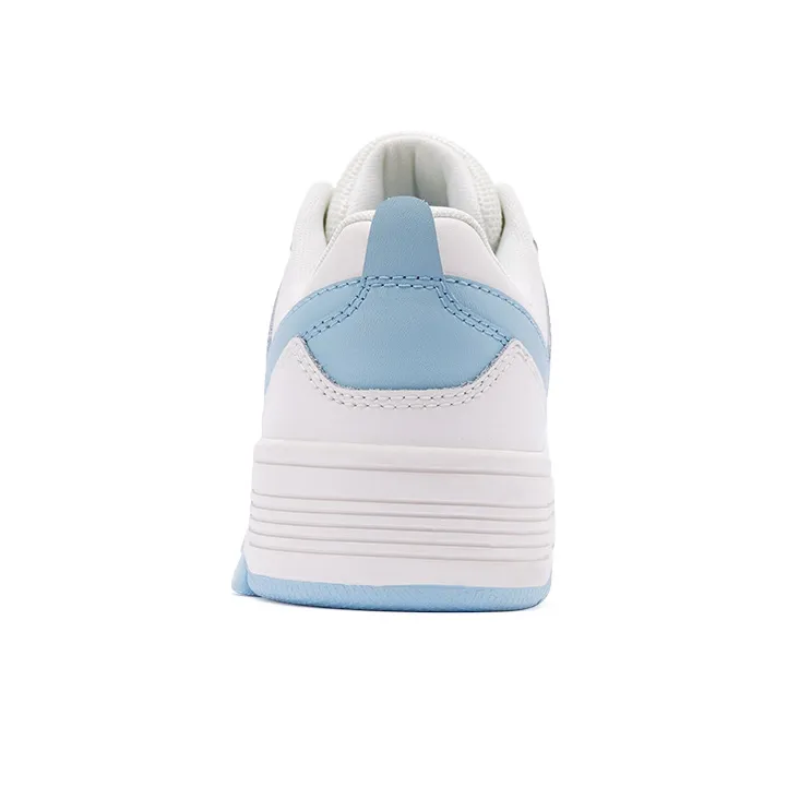 PONY Reverse Low Top Skateboard Shoes Unisex White Blue-3