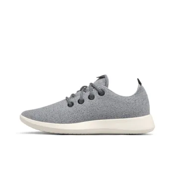 Allbirds Wool Runner Slip-Resistant Breathable Low-Top Sports Casual Shoes Men's Water Mist Ash
