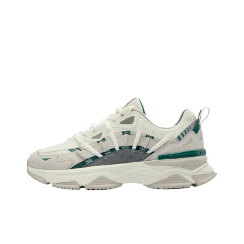 QIAODAN Era Cushioned Wear Larry Breathable Low Top Chunky Sneakers Men's Beige Gray Green