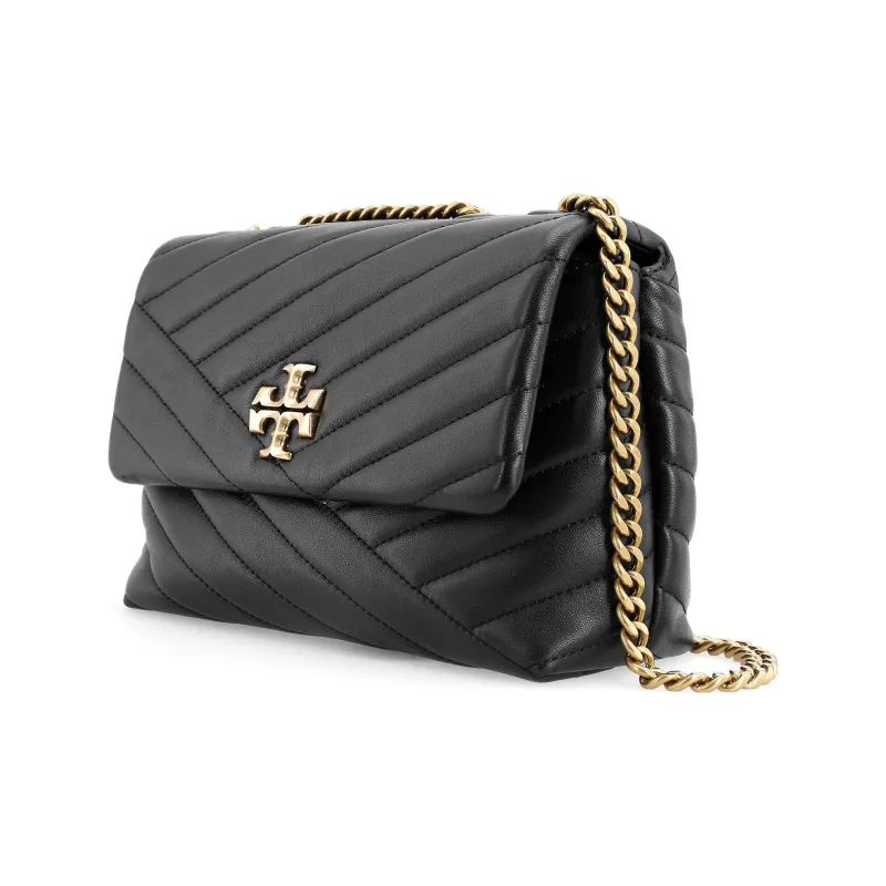 TORY BURCH Kira Chevron Small Convertible Shoulder Bag Black-3