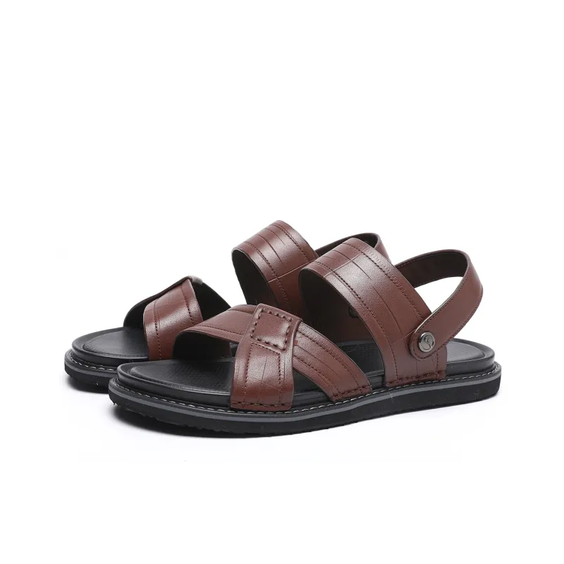 TRUMPPIPE Stylish Sandals Men's Brown-3