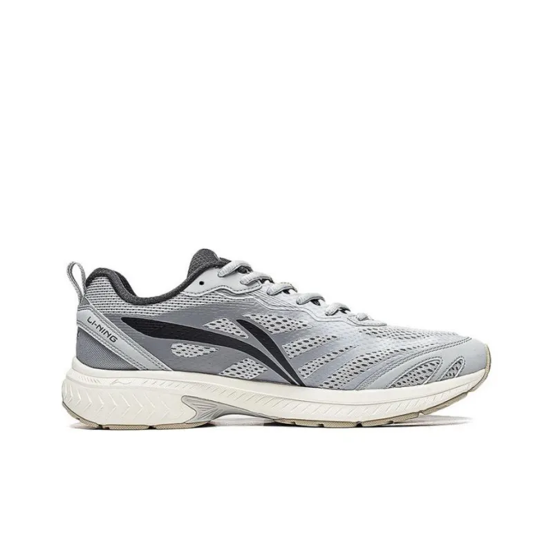 LiNing Shake It Up Anti Slip And Wear Resistant Breathable Low Top Running Shoes Men's Light Smoke Gray-1