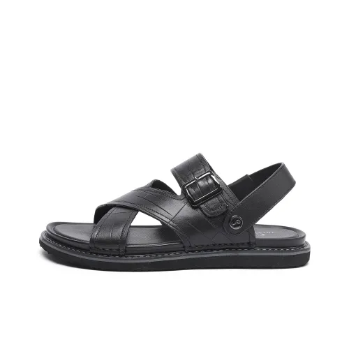 TRUMPPIPE Beach Sandals Men Black