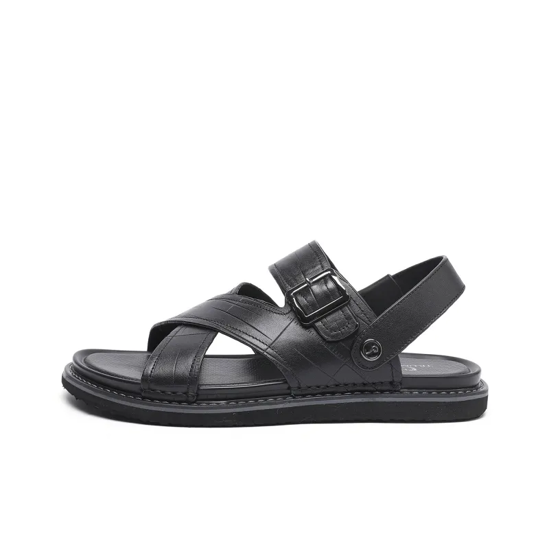 TRUMPPIPE Stylish Sandals Men's Black-0