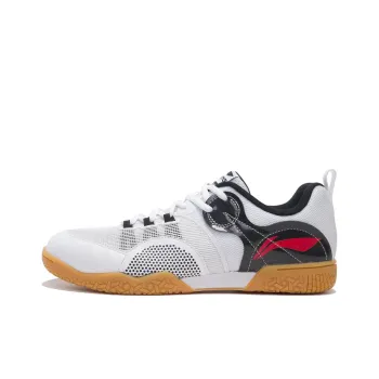 LiNing Playing With Ease Non slip Breathable And Wear resistant Low Top Table Tennis Shoes Men's White Black Red