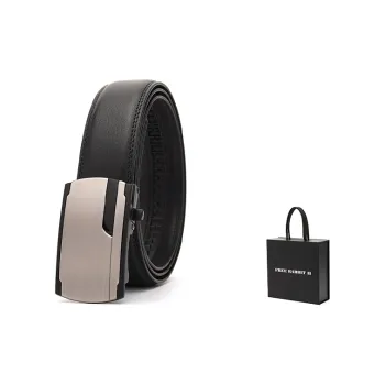 FREE RABBITⅡ Young And Middle Aged Belt Business Automatic Buckle Cow Leather Leather Belts Men's Width  3.5cm