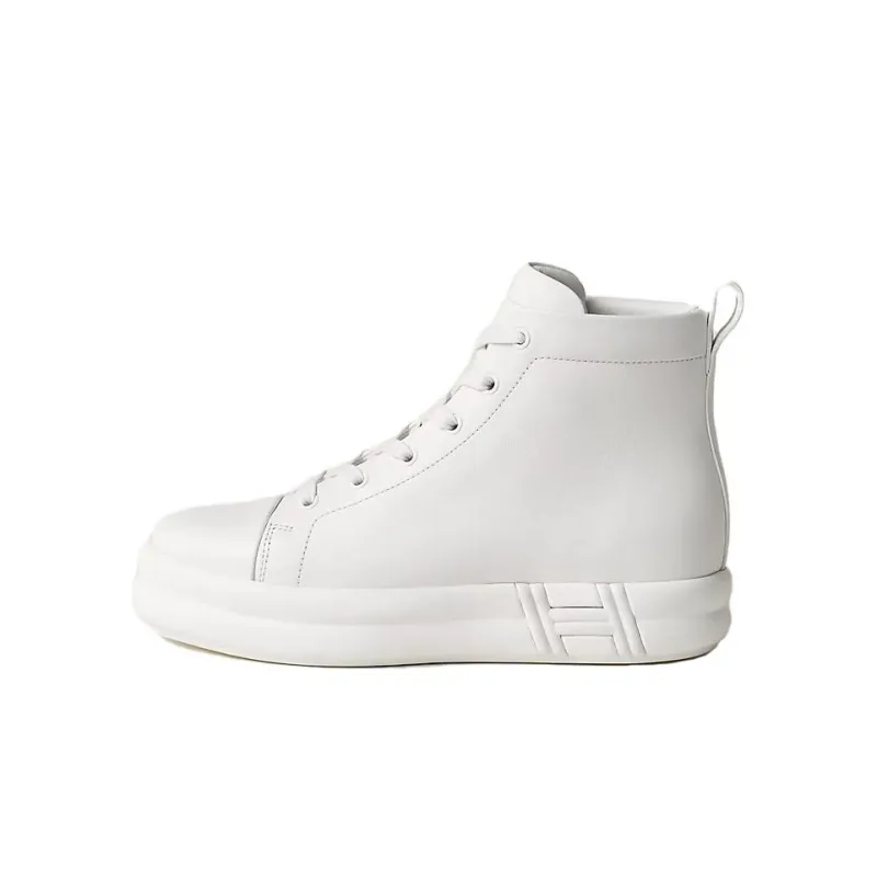 HERMES Happiness High Top Stylish Skateboarding Shoes Women's White-0