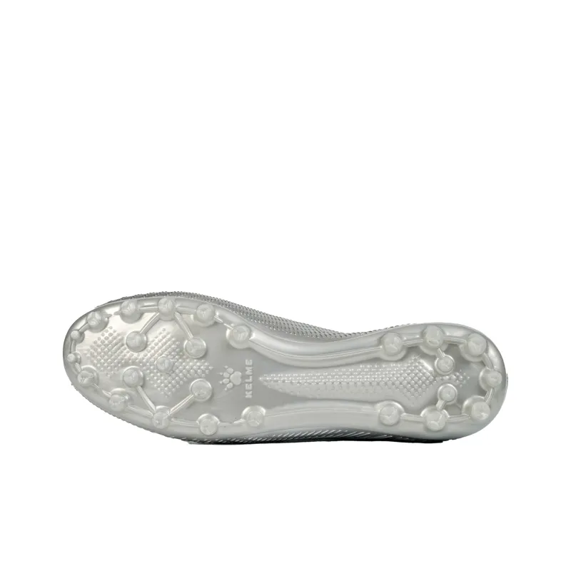 KELME MG Rubber Short Studs Non slip Lightweight Soccer Shoes Unisex Silver-4