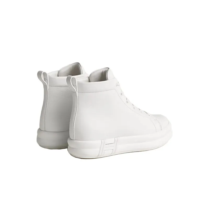 HERMES Happiness High Top Stylish Skateboarding Shoes Women's White-4