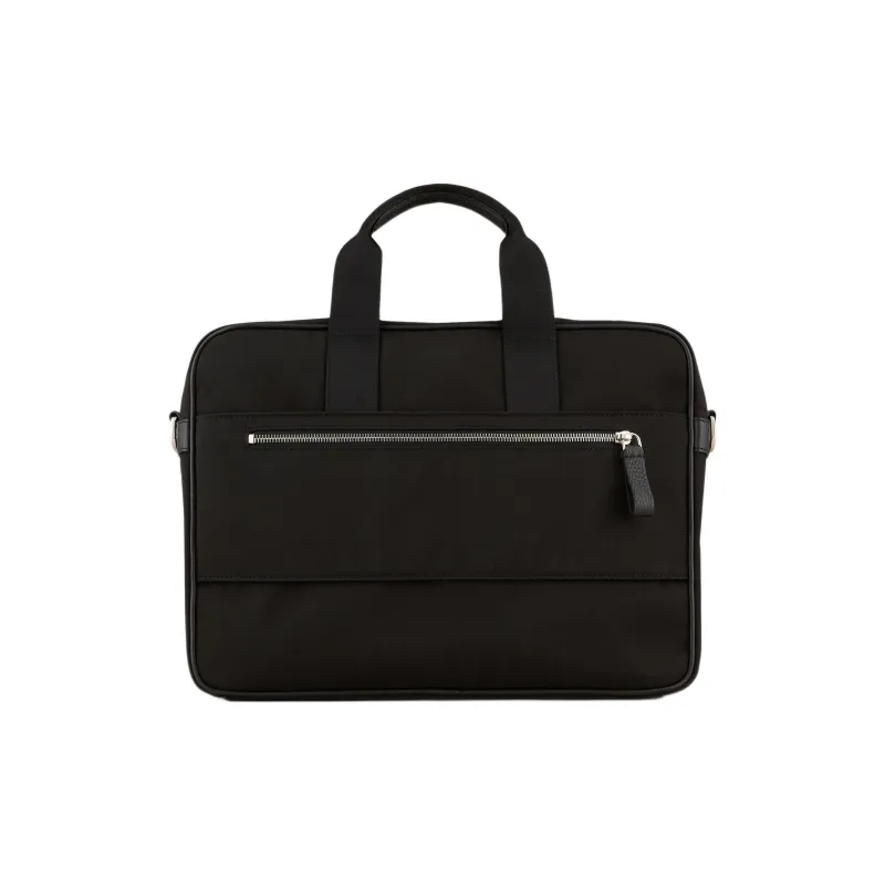 GIORGIO ARMANI Leather And Nylon Briefcases Men's Black-2