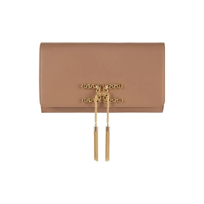 Elisabetta Franchi One Shoulder Crossbody Clutches Extra Large Women's Dove Gray-0