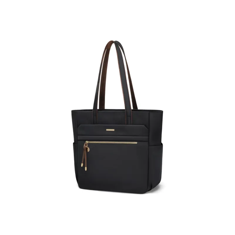 GOLF Fabric 15 Inch Laptop Bag Tote Bag Shopping Bag Shoulder Bag Large Size Women's Apricot/Modern Gray/Elegant Black-0