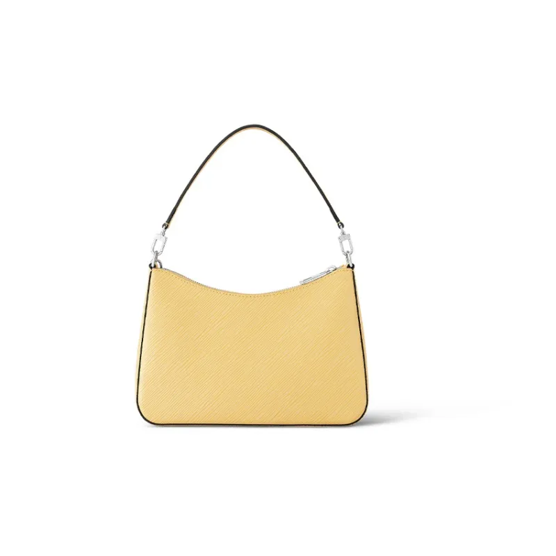 LOUIS VUITTON Cow Leather Handbag, Shoulder Bag Women's Yellow-3