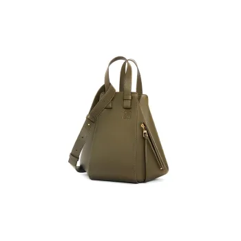 LOEWE Hammock Calfskin Hammock Bag Shoulder Bag Crossbody Bag Handbag Small Size Women's Dark Khaki Green