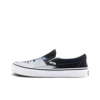 Slip On Peaches. One Universe X Classic Vans 'Black True White'