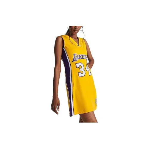 Mitchell Ness Sleeveless Dresses Women's Yellow