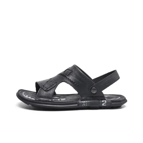 TRUMPPIPE Beach Sandals Men Black