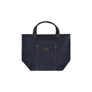 A.P.C Cotton Tote Bag, Shopping Bag, Handbag Mini Women's Blue