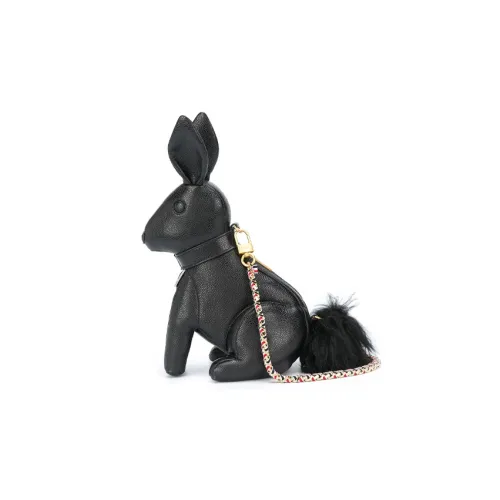 THOM BROWNE Small Rabbit Pebbled Leather Shoulder Bag