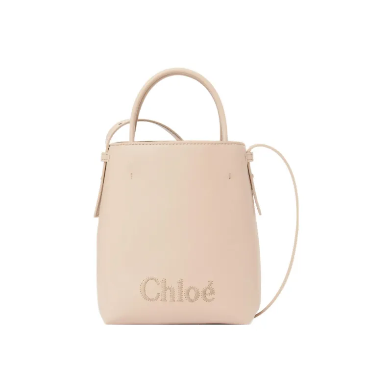 Chloe Shiny Calfskin Handbag, Shoulder Bag, Crossbody Bag Mini Women's Pink-0