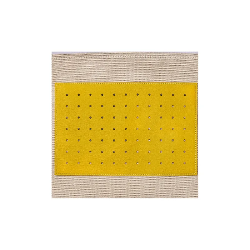 HERMES Sheepskin Cotton Clutch Small Size Women's Multicolor-3