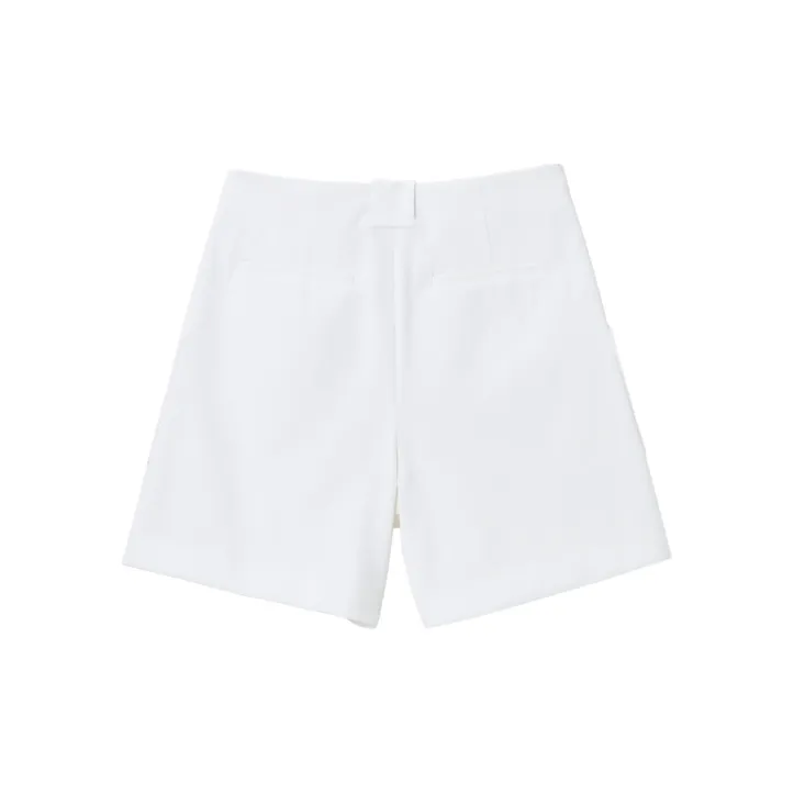 OVV Casual Shorts Women's Raw White Solid Color 02-1