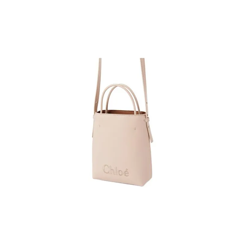 Chloe Shiny Calfskin Handbag, Shoulder Bag, Crossbody Bag Mini Women's Pink-1