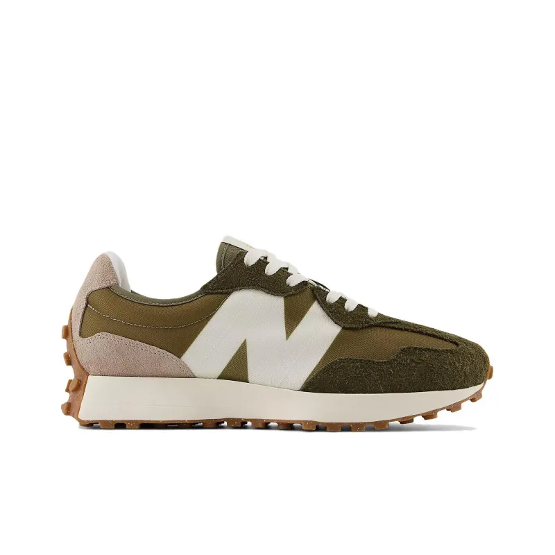 New Balance NB 327 Cushioning, Slip Resistant, And Abrasion Resistant Low Top Running Shoes Unisex Green White-1