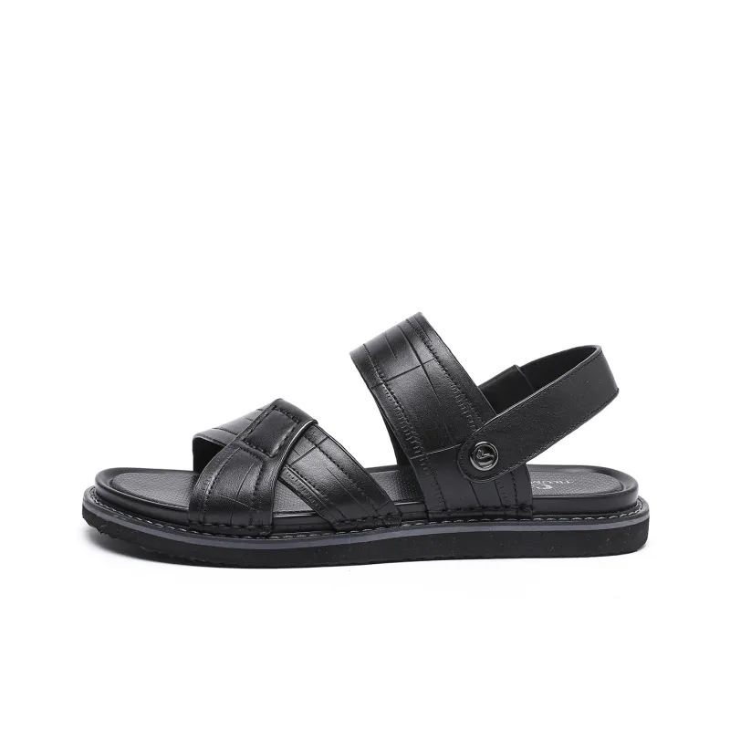 TRUMPPIPE Stylish Sandals Men's Black-0
