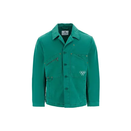 Marine Serre Jackets Men Green