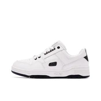 PONY Reverse Wrapping Anti Slip Shock Absorbing And Wear Resistant Low Top Skateboard Shoes Unisex Black White