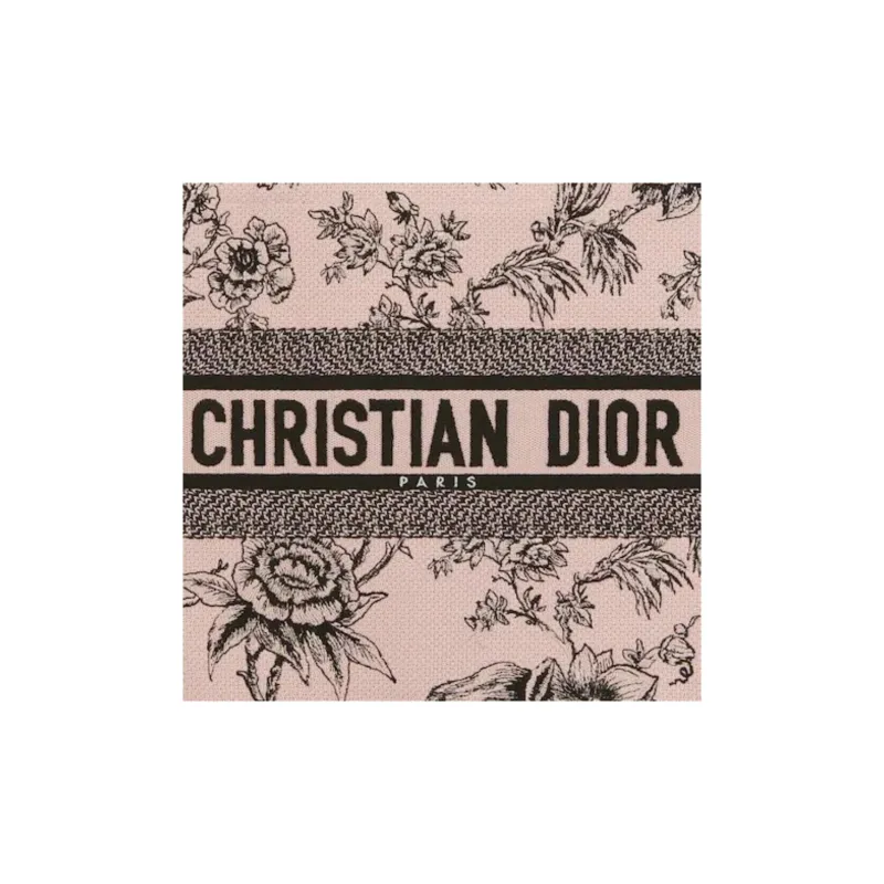DIOR BookTote Embroidery Tote Bag Shopping Bag Handbag Medium Size Women's Rouge Pink-4