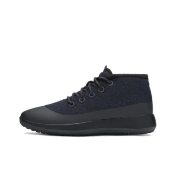 Allbirds Wool Runner Up Mizzle Plus Cushioned Slip-Resistant Mid-Top Sports Casual Shoes Men's Natural Black