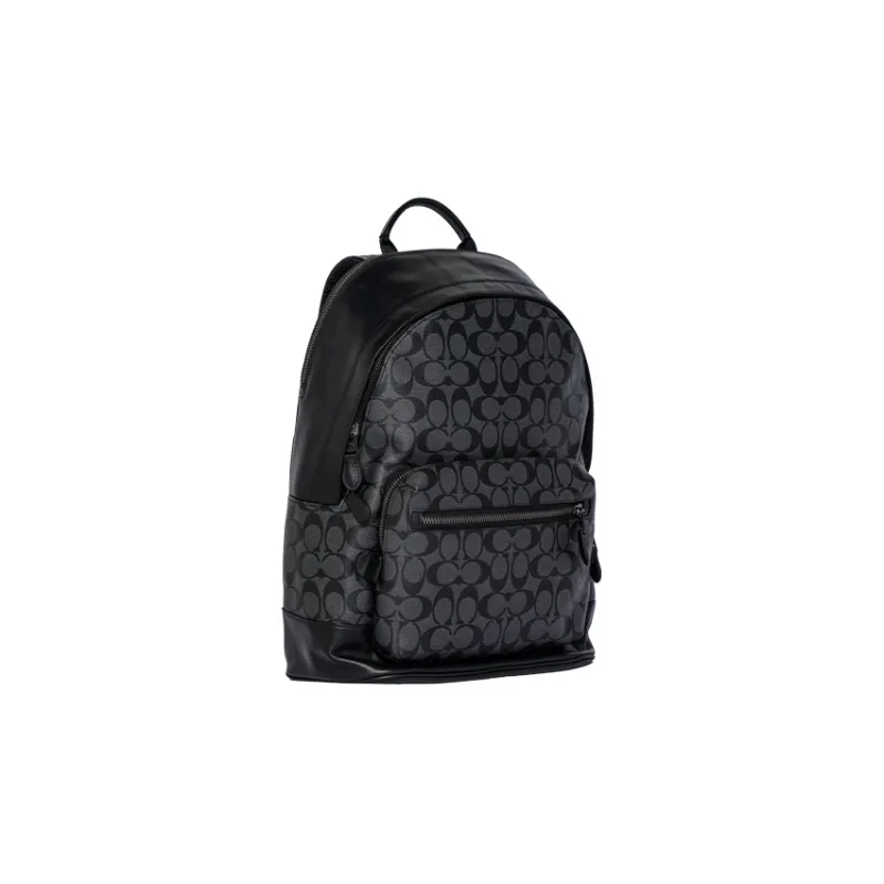 COACH West Backpack In Signature Canvas Black-1