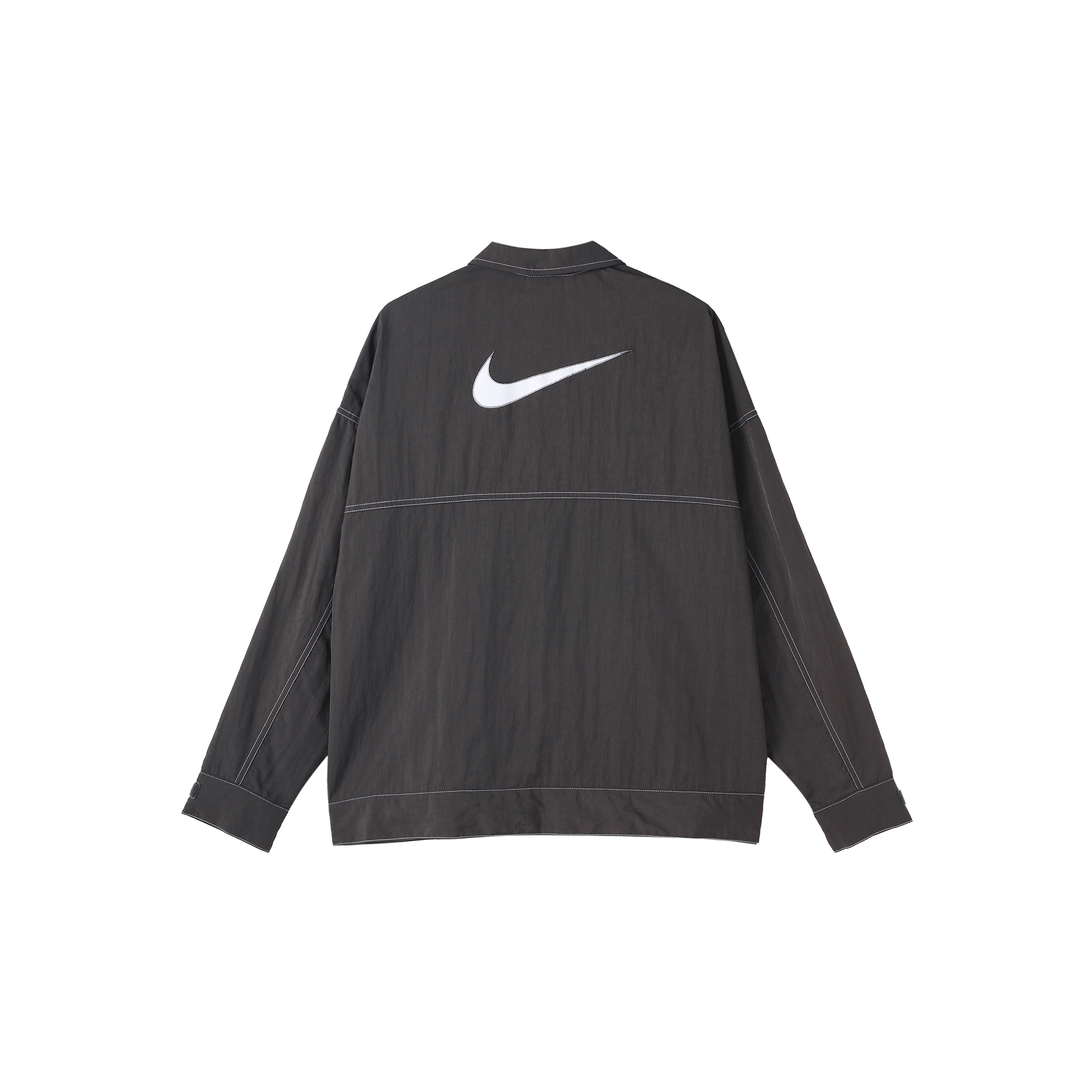 Nike Women's Zip-Up Long-Sleeve Woven Jacket Gray XL - POIZON