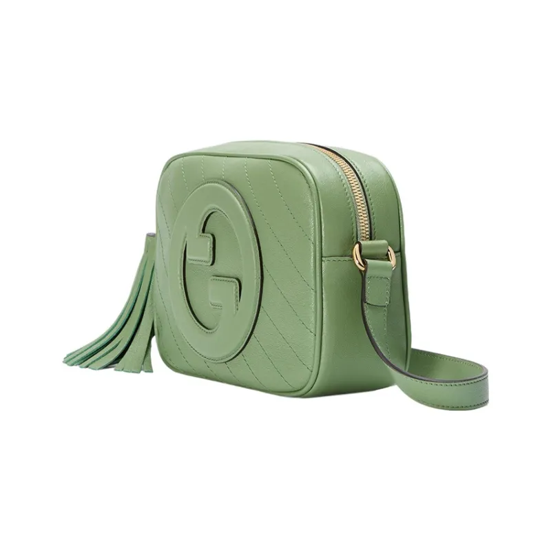 GUCCI Blondie Leather Crossbody Bag, Shoulder Bag Women's Green-1