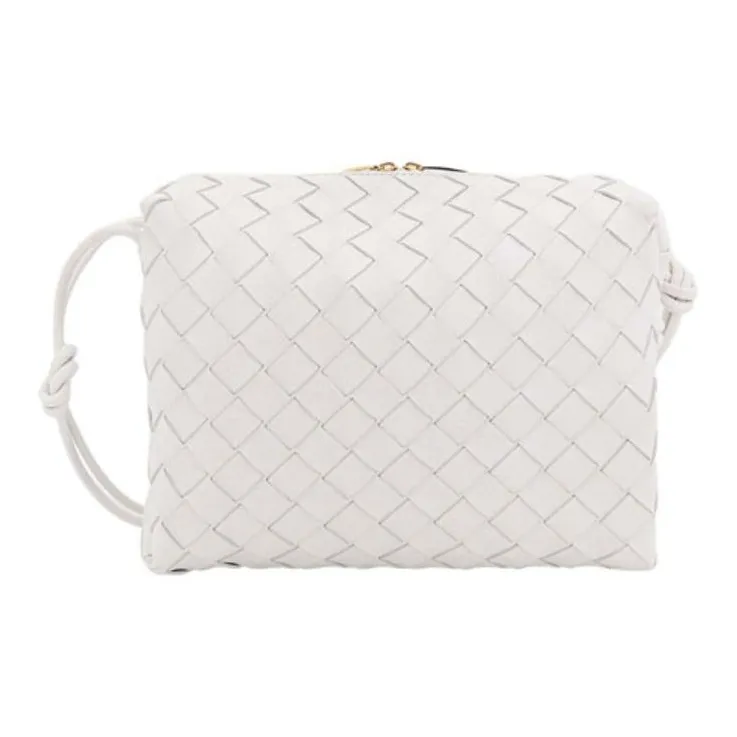 Bottega Veneta LOOP Leather Camera Bag Storage Bag Handheld Shoulder Bag Small Size Women's White-2