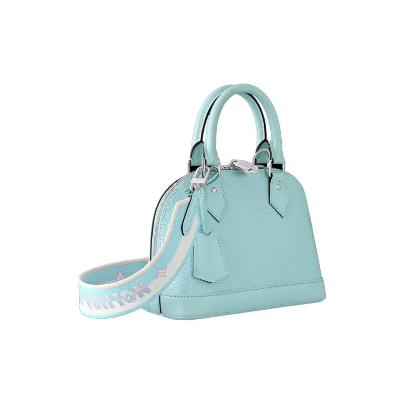 LOUIS VUITTON Alma Epi Leather Shoulder Bag Crossbody Bag Handbags Small Size Women's Light Blue-1