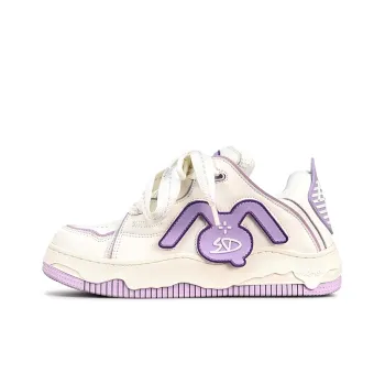LuzaoT SUPER DRAG Puffy Shoes Stylish Skateboarding Shoes Unisex Taro Purple