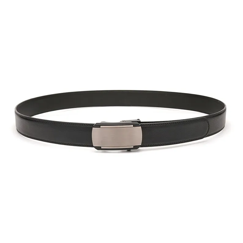 FREE RABBITⅡ Business Belt Trimming Automatic Buckle Cow Leather Leather Belts Men's Width  3.5cm-0