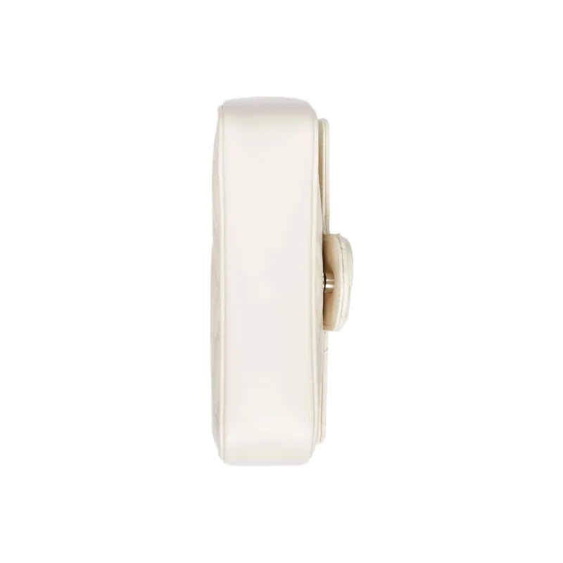 GUCCI GG Marmont Leather Shoulder Bag, Crossbody Bag Extra Mini Women's White-4