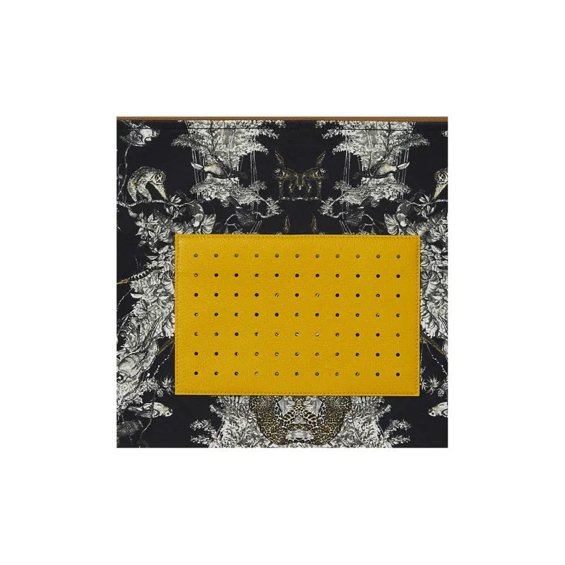 HERMES Goatskin With Cotton Fabric Clutch Extra Large Women's Multicolor-1