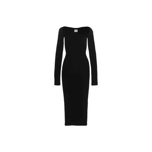 KHAITE Long-Sleeved Dresses Women's Black