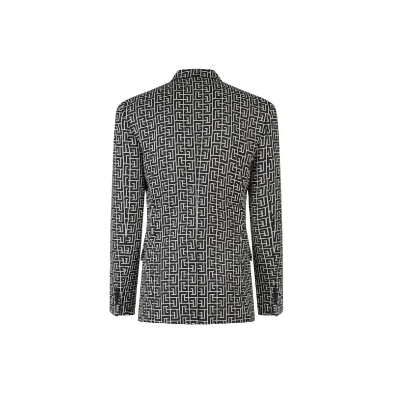 BALMAIN Business Suits Men Black/White-1