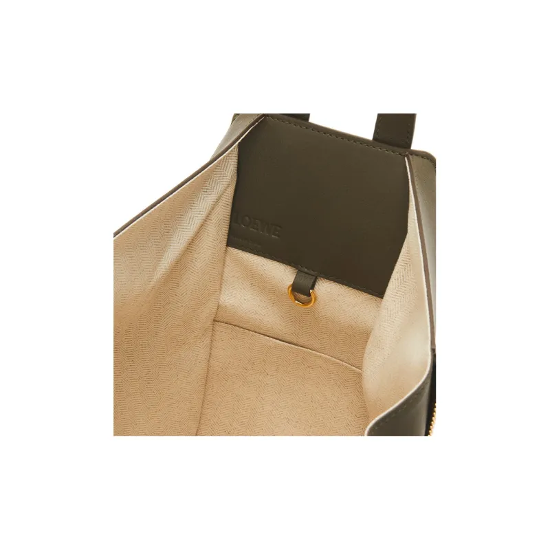 LOEWE Hammock Calfskin Hammock Bag Shoulder Bag Crossbody Bag Handbag Small Size Women's Dark Khaki Green-6