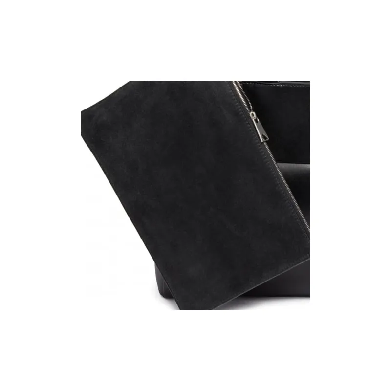 Bottega Veneta Leather One Shoulder Handbags Medium Size Men's Black-5