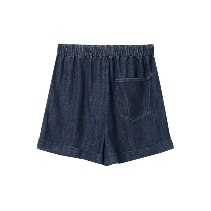 OVV Denim Shorts Women's Denim Blue Solid Color 10-1