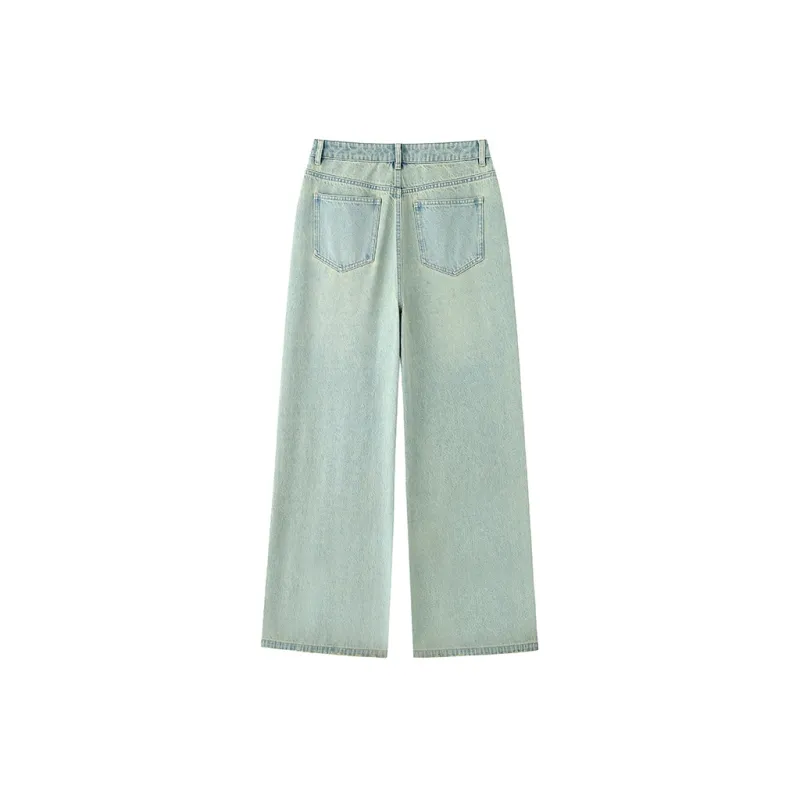 ZHOUMIAO Jeans Women's Light Blue-1